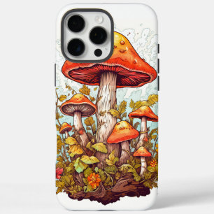 Illustratie van het creatieve paddenstoelenbos iPhone 16 pro max hoesje