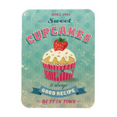 Illustratie van het cupcakes-teken magneet (Verticaal)