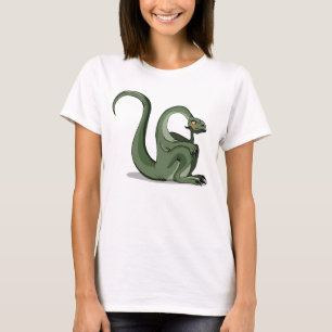 Illustratie van het denken van een Cartoon brontos T-shirt