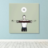 illustratie van het gebouw Monogram Canvas Afdruk (Insitu (Houten vloer))