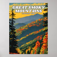 Illustratie van het Great Smoky Mountains National