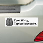  illustratie van het menselijk brein bumpersticker (Op auto)