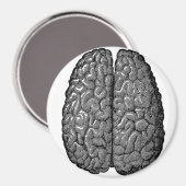 illustratie van het menselijk brein magneet (Voorkant / Achterkant)