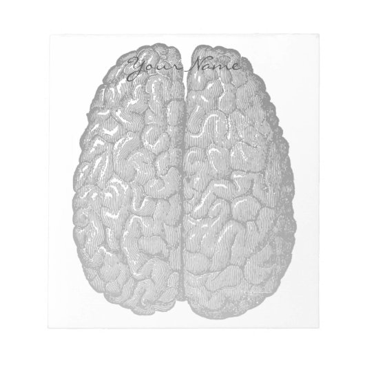 illustratie van het menselijk brein notitieblok (Voorkant)