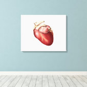 Illustratie van het menselijk hart canvas afdruk (Insitu (Houten vloer))