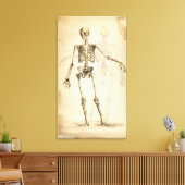  illustratie van het menselijk skelet canvas afdruk (Insitu (Woonkamer))