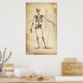  illustratie van het menselijk skelet poster (Keuken)