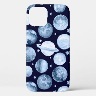 illustratie van het patroon van de waterverf van h iPhone 12 hoesje