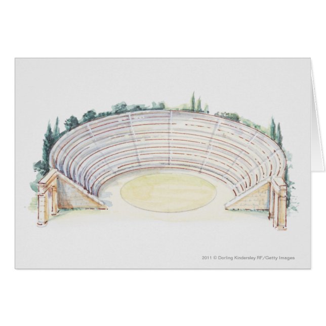 Illustratie van het Romeinse amfitheater (Voorkant Horizontaal)