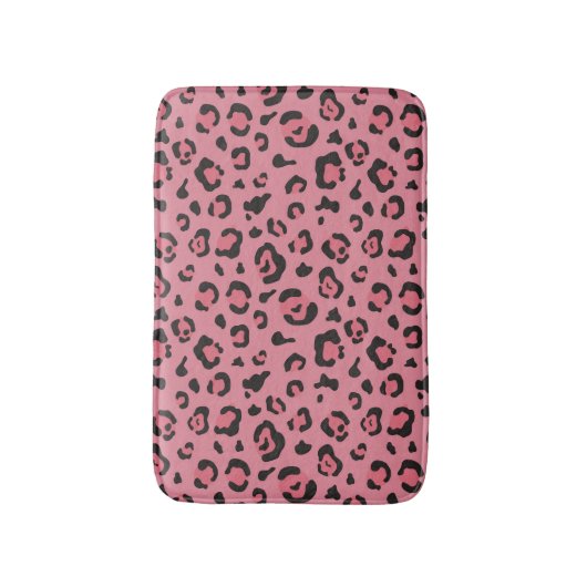 Illustratie van het roze leopard-dier badmat (Voorkant Verticaal)