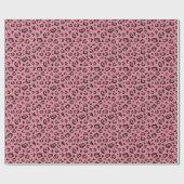 Illustratie van het roze leopard-dier cadeaupapier (Vlak)