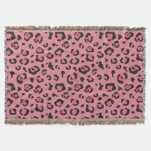 Illustratie van het roze leopard-dier deken (Voorkant)
