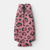Illustratie van het roze leopard-dier flesjeskoeler (Achterkant)