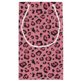 Illustratie van het roze leopard-dier klein cadeauzakje (Achterkant)