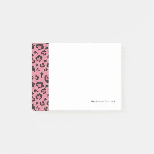 Illustratie van het roze leopard-dier post-it® notes (Voorkant)