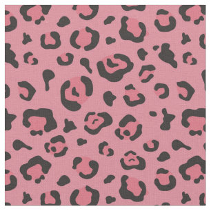 Illustratie van het roze leopard-dier stof