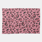 Illustratie van het roze leopard-dier theedoek (Horizontaal)