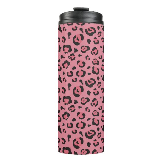 Illustratie van het roze leopard-dier thermosbeker (Voorkant)