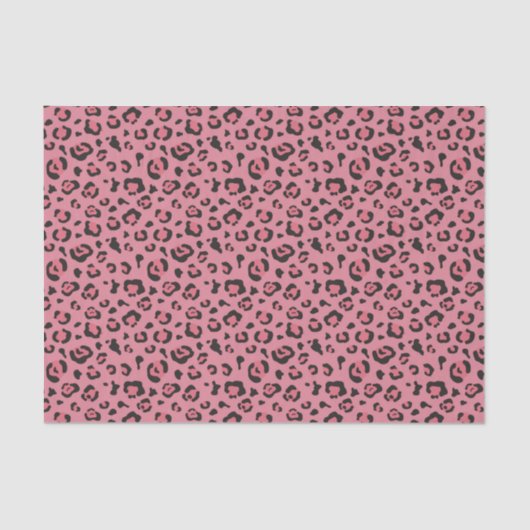 Illustratie van het roze leopard-dier tissuepapier (Voorkant)