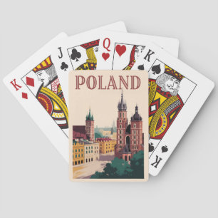 Illustratie van het silhouet van Polen Reis Kunst  Pokerkaarten