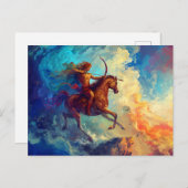 Illustratie van het sterrenbeeld Boogschutter Briefkaart (Voorkant / Achterkant)