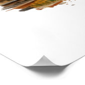  illustratie van het stoomtreinlandschap poster (Hoek)