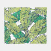illustratie van het tropische eilandblad/ fleece deken (Voorkant (Horizontaal))