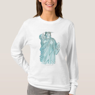 Illustratie van het Vrijheidsbeeld T-shirt