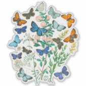  illustratie van het wild - vlindertuin sticker (Voorkant)