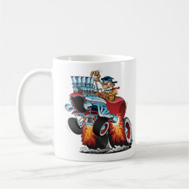Illustratie van Highboy Hot Rod Race Cartoon Koffiemok