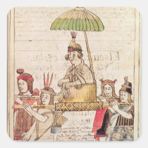 Illustratie van Huascar Inca Vierkante Sticker