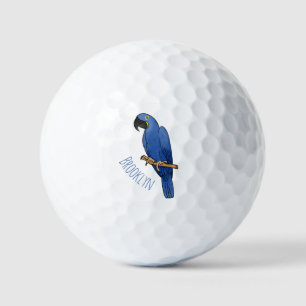 Illustratie van hyacint ara papegaai cartoon golfballen