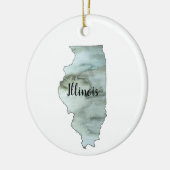 Illustratie van Illinois State Keramisch Ornament (Links)