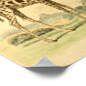  illustratie van kleurenillustratie van Giraffe Poster (Hoek)