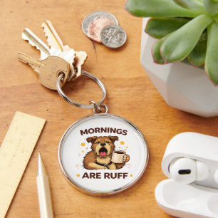 Illustratie van knuffel hond sleutelhanger