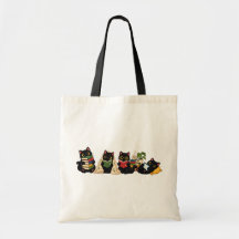 Illustratie van knuffelige zwarte katten die boeke