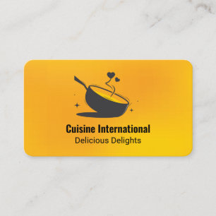 Illustratie van koekenpan Culinair Restaurant Visitekaartje