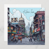 Illustratie van Kolkata, India (Voorkant / Achterkant)