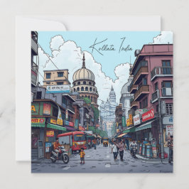 Illustratie van Kolkata, India