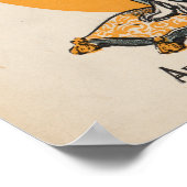 Illustratie van konijn in oud kinderboek  poster (Hoek)