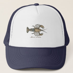 Illustratie van kreeft Antiek Maine Zeevruchten Trucker Pet