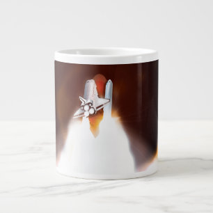 Illustratie van lancering van spaceshuttle jumbo mok