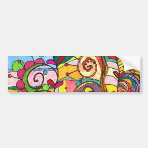 Illustratie van "liefde en kleur" door Paisley in Bumpersticker