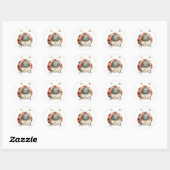 Illustratie van Lieve Lieveheersbeestje in Pastelk Ronde Sticker (Vel)