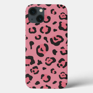 Illustratie van Luipaard Roze Dier iPhone 13 Hoesje