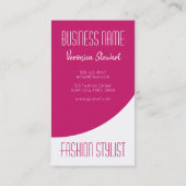 Illustratie van mode bedrijfsvrouw visitekaartje (Achterkant)