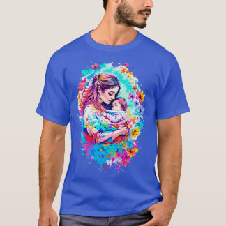 Illustratie van moederbedrijf baby t-shirt