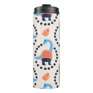  illustratie van naadloos patroon met een di thermosbeker