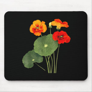 Illustratie van nasturtium bloem vintage natuur ku muismat