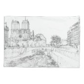 Illustratie van Notre Dame de Paris Kussensloop (Achterkant)